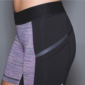 ☀️Lululemon What The Sport Short in Black/Space Dye Camo Tender Violet